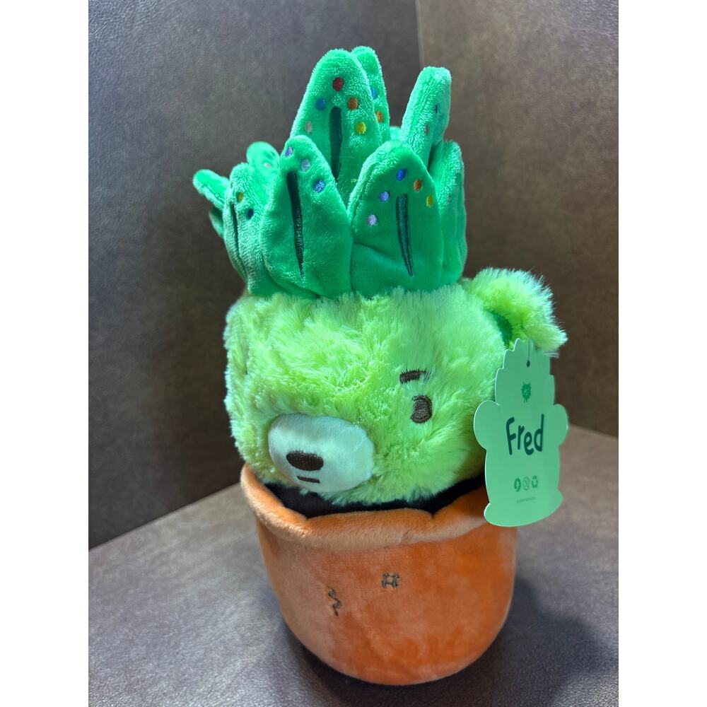 Moriah Elizabeth Fred Plush Plant Bear in Pot Green Succulent Character Toy NWT - Picture 2 of 12